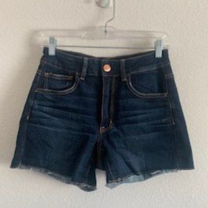 American Eagle Dark Wash High Rise Shorts Size 6